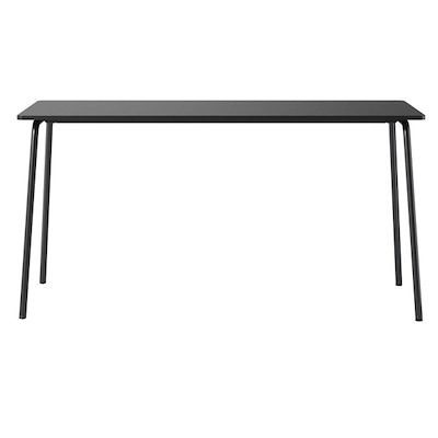 Kantinebord FourReal 90 180x80cm, afr. hj. varmgrå/sort