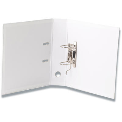 Brevordner Q-Line hvid A4 metalskinne 75mm ryg