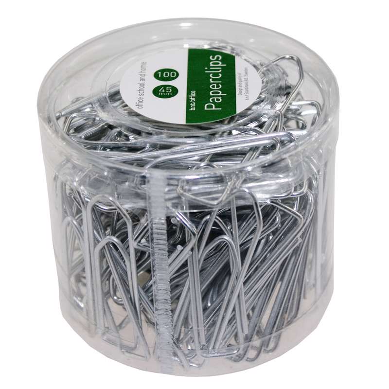 Clips BNT 45mm blanke u/riller 100stk/pak