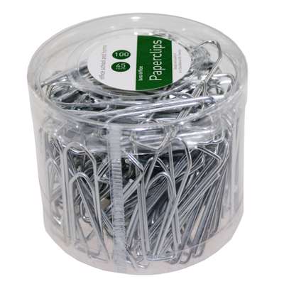 Clips BNT 45mm blanke u/riller 100stk/pak