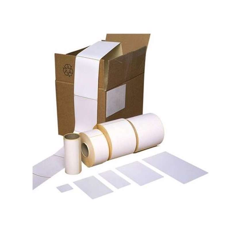 Thermoetiket u. tryk hvid ECO 102x192mm falset /2.000