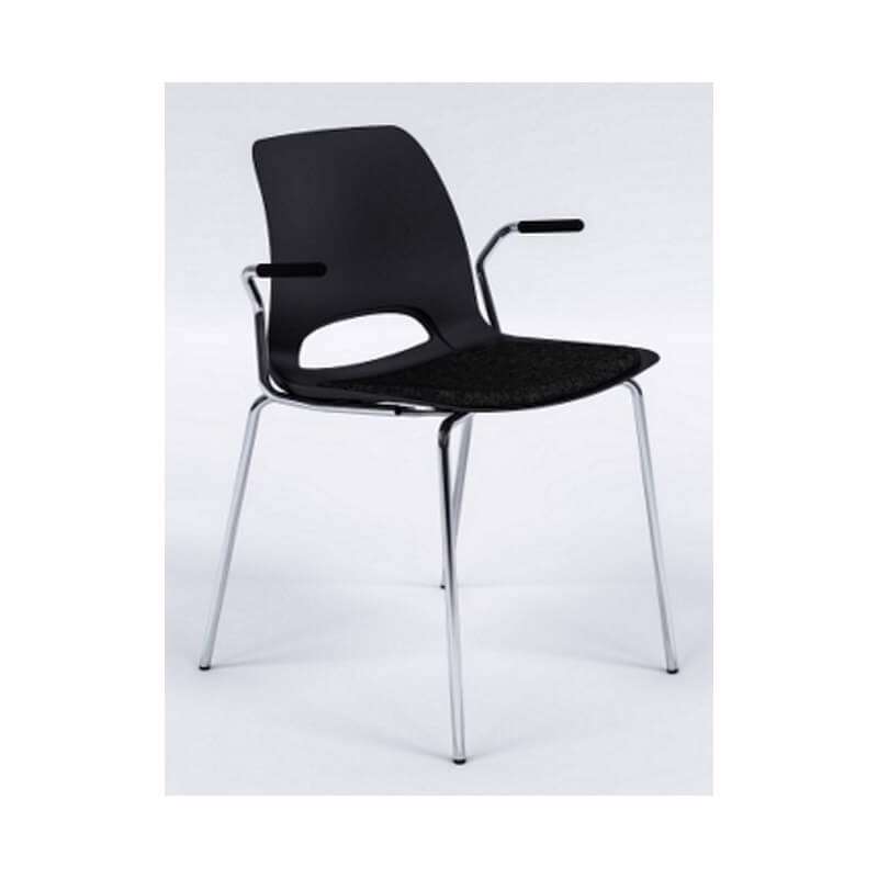 Kantinestol Dencon Frigg 7126 m/armlæn/stof sæde