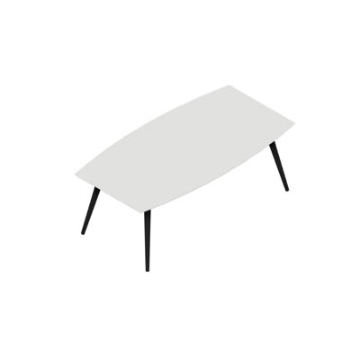 Konferencebord Dencon XL 1928 206x110 HPL hvid/sort