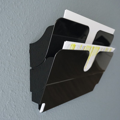 Brochureholder Flexiplus 2 A4 tvær magnetisk sort