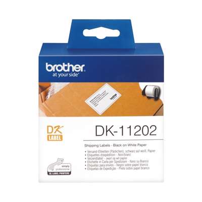 Label Brother hvid DK11202 62x100mm shipping 300stk/pk