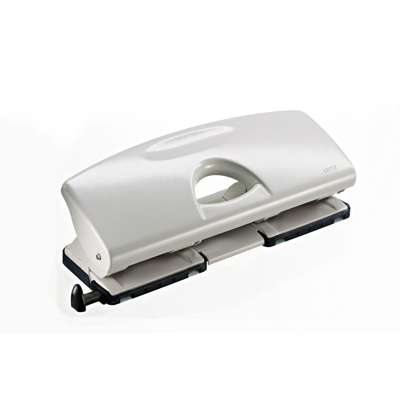Hulapparat Leitz grå 4-huls m/skinne t/25ark 5012
