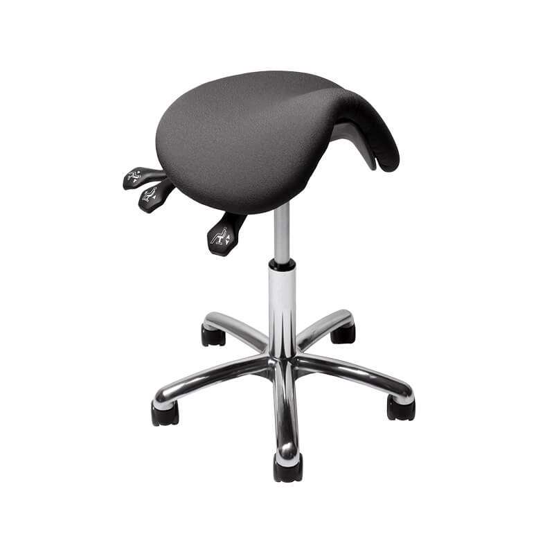 Sadelstol Vela Samba 400 stof sort