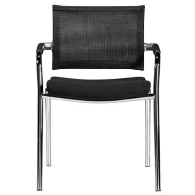 Konferencestol Dencon Skin 310005 sort / netryg