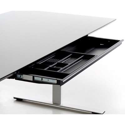 Udtræksskuffe Slim Tray 871x260mm, sort