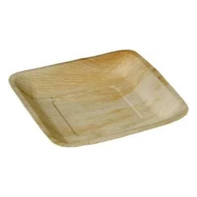 Tallerken 24x24 palmeblad bio. /25 stk