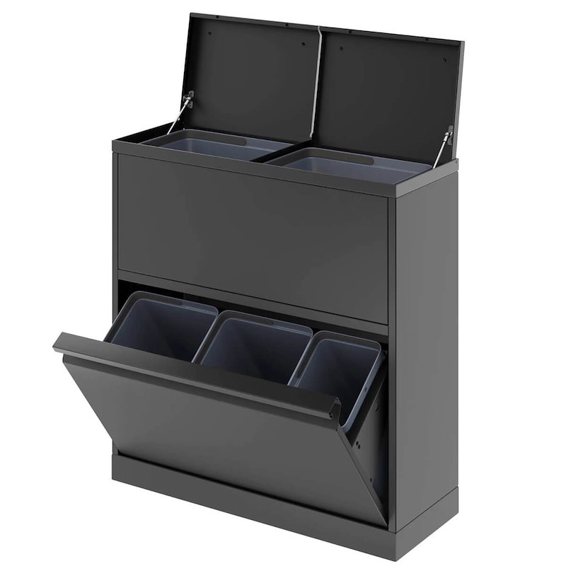 Affaldssystem affaldssortering spande Bica 881 80l grå