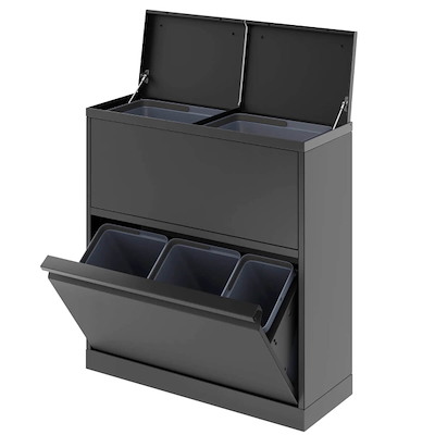 Affaldssystem affaldssortering spande Bica 881 80l grå