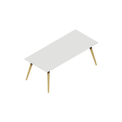 Konferencebord Dencon XL 1927 200x90 HPL hvid/eg