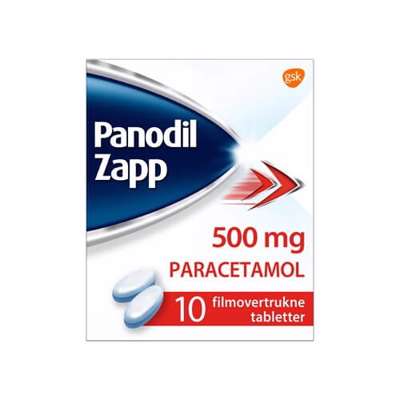 Håndkøbsmedicin Panodil Zapp tabl. 500mg /10 stk.