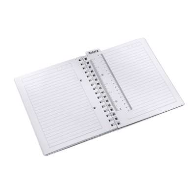 Notesbog Leitz WOW PP A5 lin m/hul 80g 80 blade pink