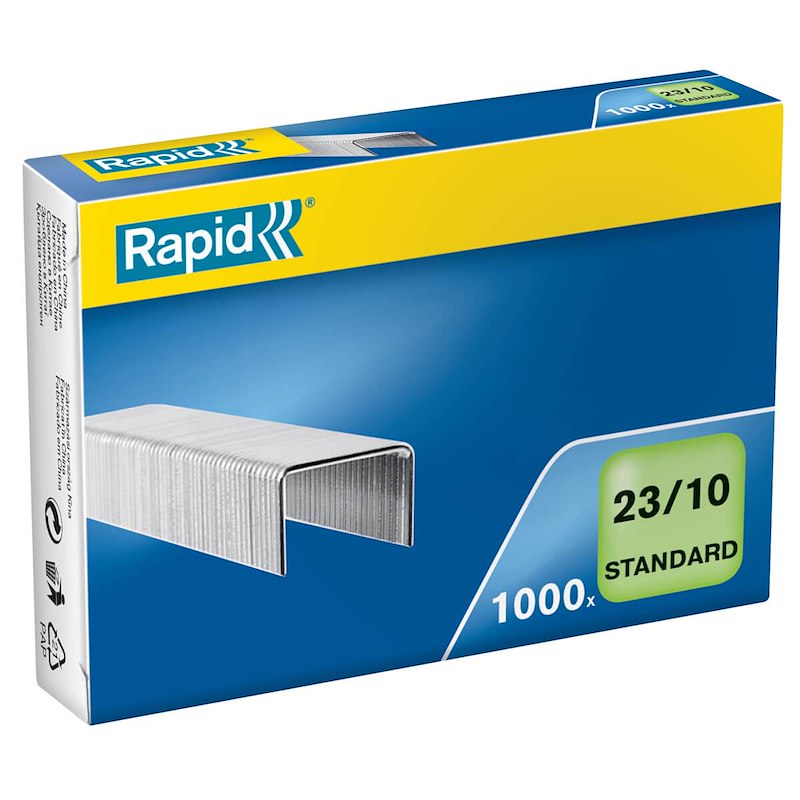 Hæfteklamme galv. 23/10 Rapid standard 1000stk/pk