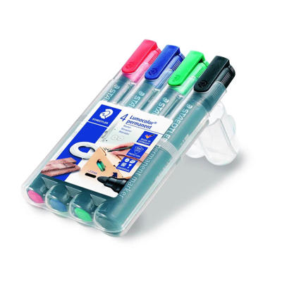 Marker STAEDTLER Lumocolor 352 perm. Ass. 2mm rund 4stk/pk