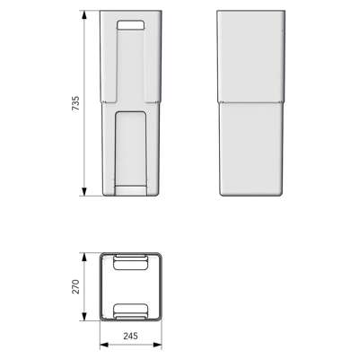 Inderbeholder affaldssortering Bica 65L