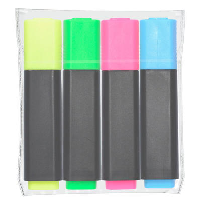 Tekstmarker Q-Line assorteret 4stk/sæt