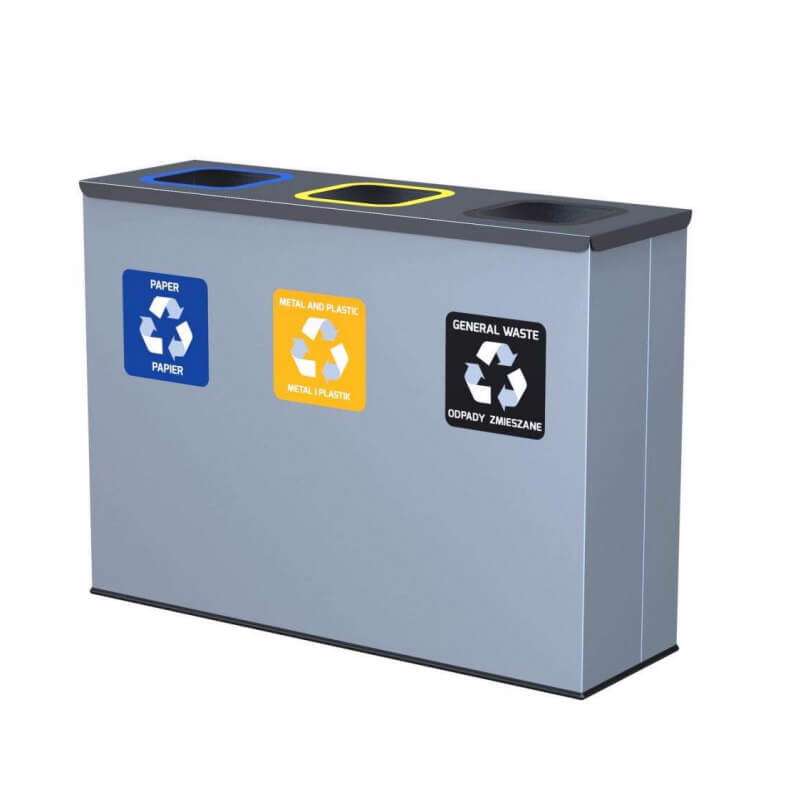 Affaldsstation Eco 3x60L plast
