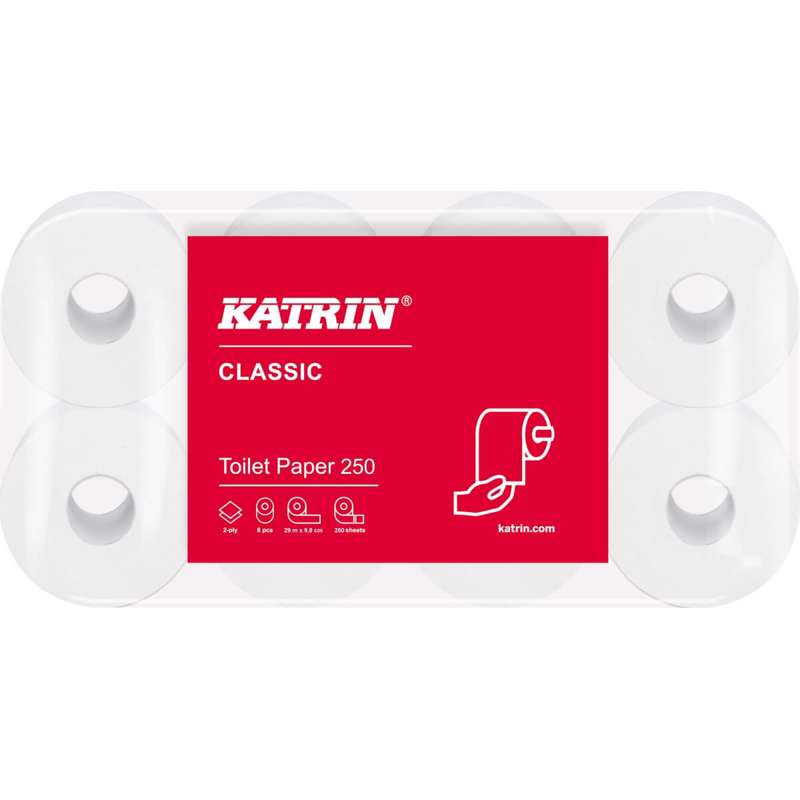 Toiletpapir Katrin Classic 250 2-lags 29 m 64rl/pak, 104773