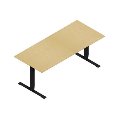 Hæve-sænkebord Dencon 03502 1800x800 sort stel bøg pl