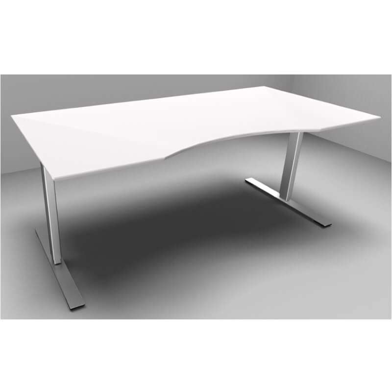 Hæve/sænke bord Dencon 03595/0395 180x90 hvid/alu bue