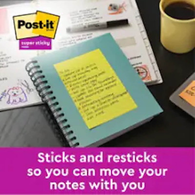 Post-it notes 675 SS 101x101mm gul pk./3