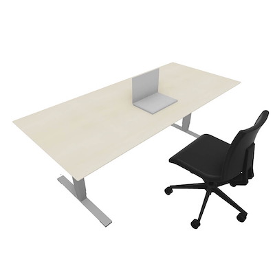 Hæve/sænkebord Dencon 11612 - 0395 200x90, Ahorn