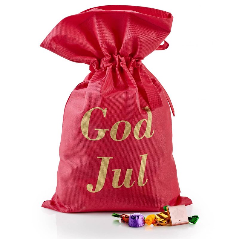 Julegave 2025 Rød Stofpose Cocktailmix