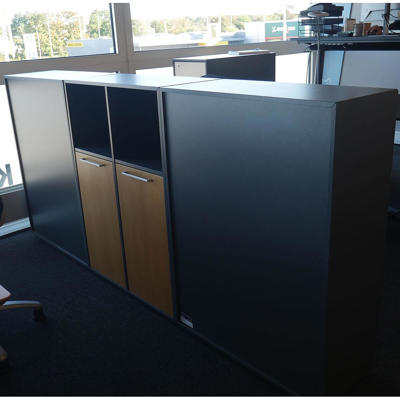 Reol Dencon B800xD350xH1102 m.låger, antrasit/eg