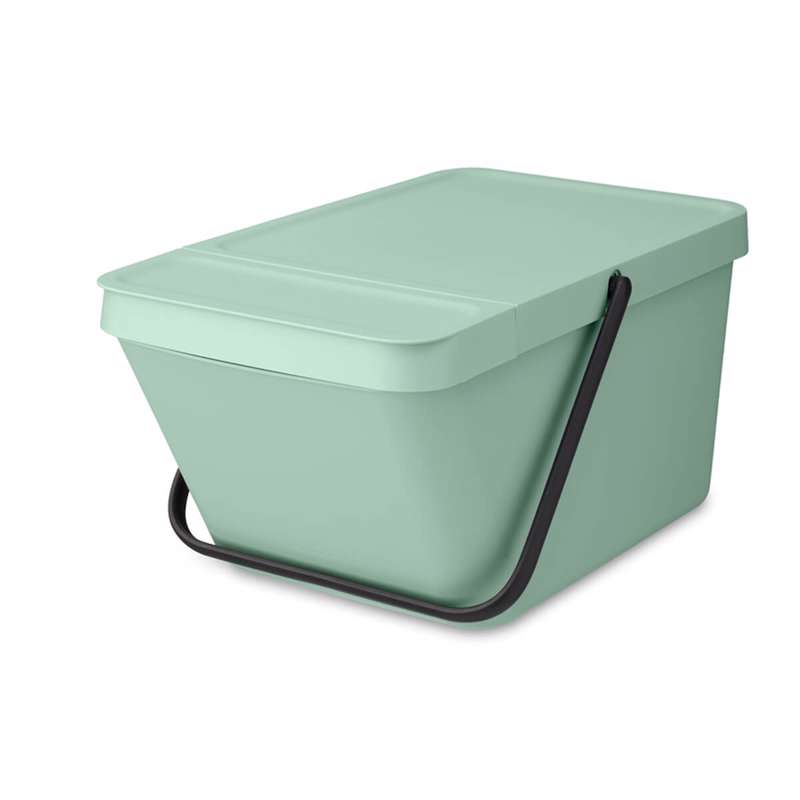 Affaldsspand med låg Brabantia Sort & Go Jade Green 20L