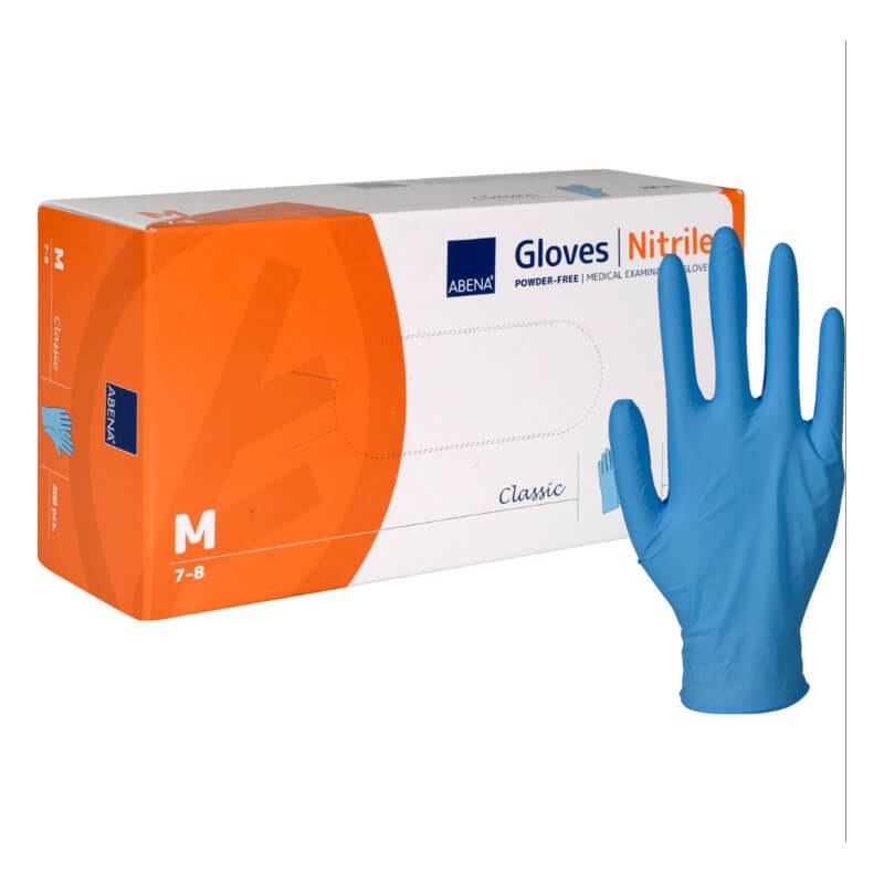Nitrilhandsker medium blå pudderfri 200stk/pak
