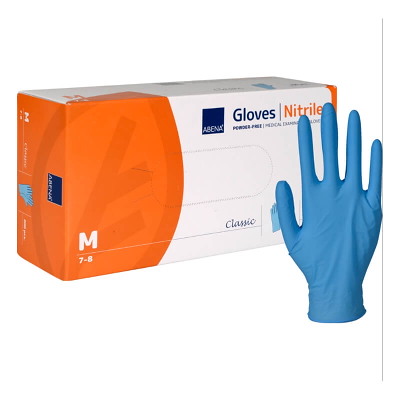 Nitrilhandsker medium blå pudderfri 200stk/pak
