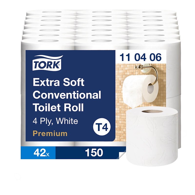 Toiletpapir Tork Extra soft T4 4-lag 18,8m 110406 42rul/kar
