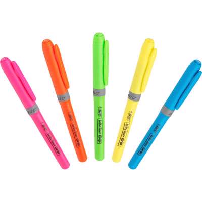 Tekstmarker Bic brite liner Grip gul