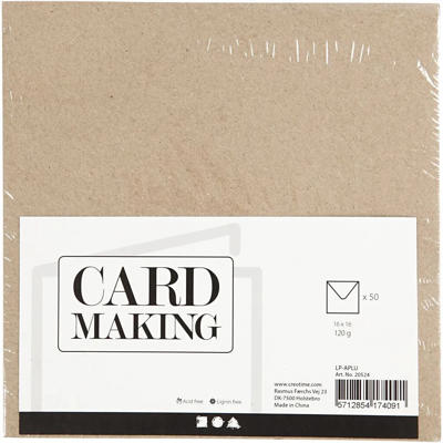 Kuvert Kvist natur 16x16cm 120g /50