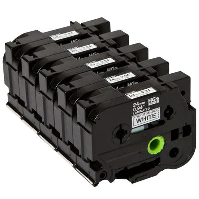 Label Brother sort/hvid HGe251V5 24mm /5