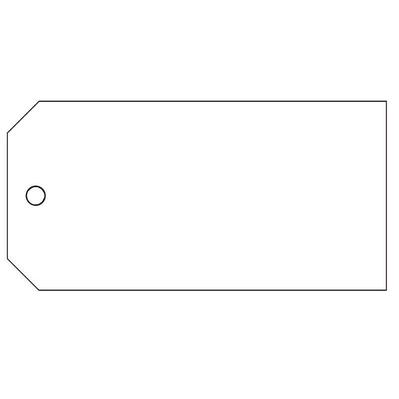Manillamærker 60x120mm plast hvid 1000stk/pk