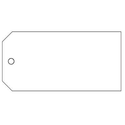 Manillamærker 60x120mm plast hvid 1000stk/pk