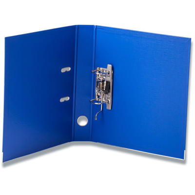 Brevordner Q-Line blå A4 metalskinne 50mm ryg