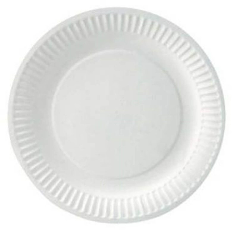 Tallerken frokost pap Bionedbrydelig Ø18cm Hvid 100stk./pk.