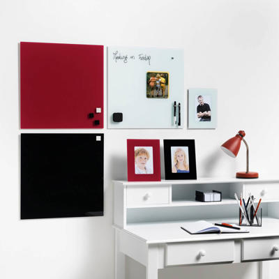 Glastavle Naga magnetisk 450x450mm hvid