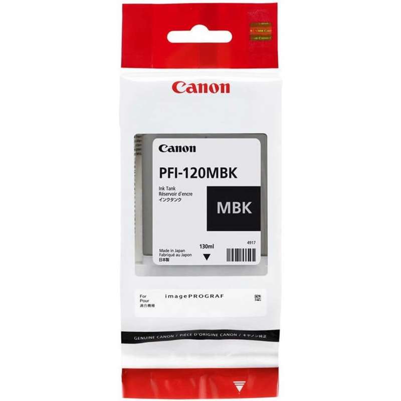 Farvepatron Canon PFI-120MBK, matsort