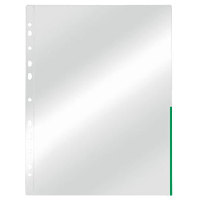 Signallomme Esselte A4 0,105mm grøn halvt åben 100stk/pk