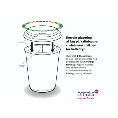 Låg højt t/ 8oz 25cl bæger sort 1000stk