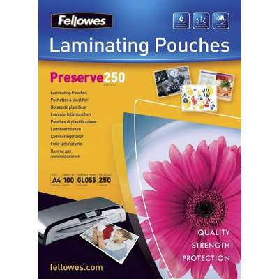 Lamineringslommer A4 250 mic. 216x303mm 100stk/pak