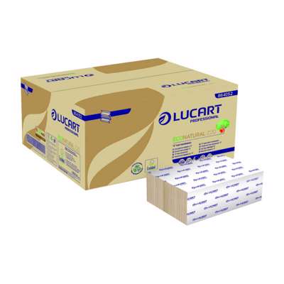 Håndklædeark Lucart T3 2-lags Z-fold 24x20x8cm genbrug/3000