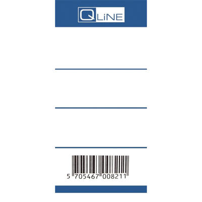 Brevordneretiket Q Line hvid t/80mm 100stk/pk