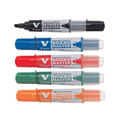 Whiteboard marker Pilot V-Board 5 ass. skrå medium 5stk/pk